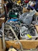 (3) SKIDS MOTORCYCLE PARTS WITH (1) SKID CENTRIC AUTOMOTOR BRAKE PARTS