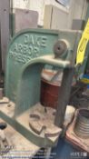 DAKE No. 1 Manual Arbor Press, 1 Ton Capacity, 6-3/4" Stroke, 6" Table
