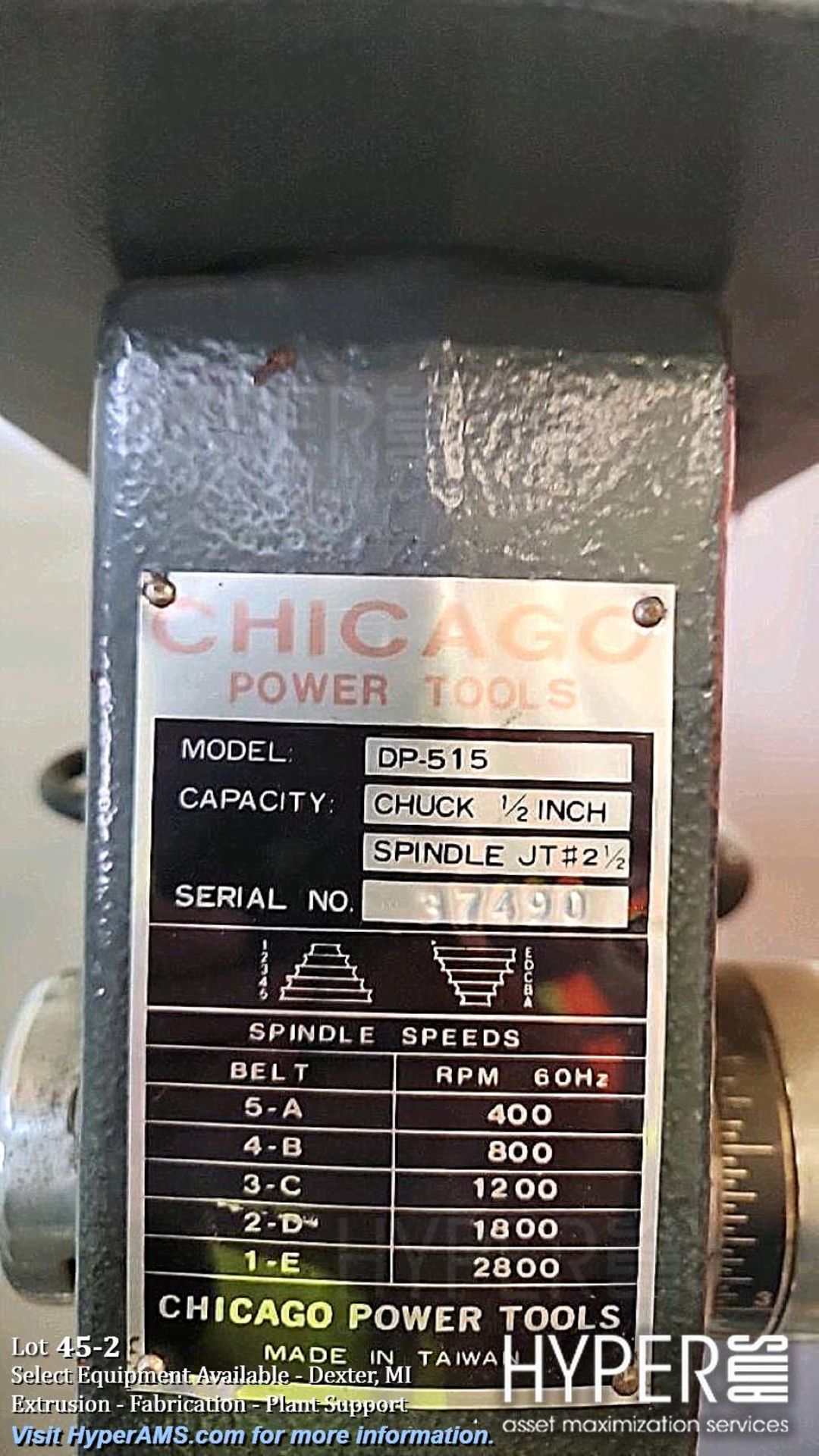Chicago Power Tools DP-515 Bench Top Drill Press, features 1/2
