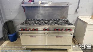 Vulcan 60" 10-Burner Natural Gas Range with Double Standard Ovens