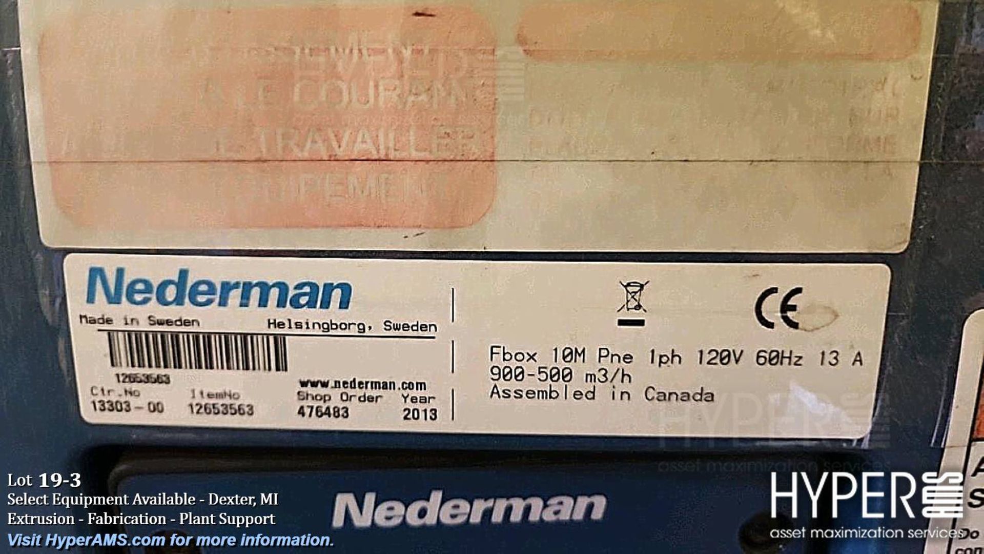 Nederman FilterBox 10M Pneumatic fume extractor with 120V single-phase ...