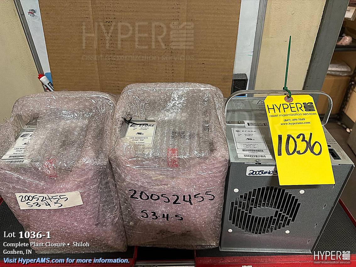 Lot of (3) ABB Efore DSQC 506 & DSQC 539 Power Supply Units, Type SR 92B130