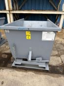 Wright Self-Dumping Hopper 10055-GRY, 1.5 Cu Yd, 5,000 lb Cap, Steel, Forklift Dump Bin, SN 34564570