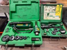 Greenlee Hydraulic Knockout Punch Sets w/ Dies