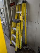 ASSORTED PLANT ACCESS AND MATERIAL-HANDLING EQUIPMENT INCLUDING ONE HEAVY-DUTY STEEL STAIR/RAMP