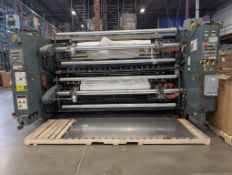 104" GLOUCESTER GEC125 DUAL TURRET WINDER, MODEL NUMBER 125 WINDER, SERIAL NUMBER 34217-01, MARCH 1,