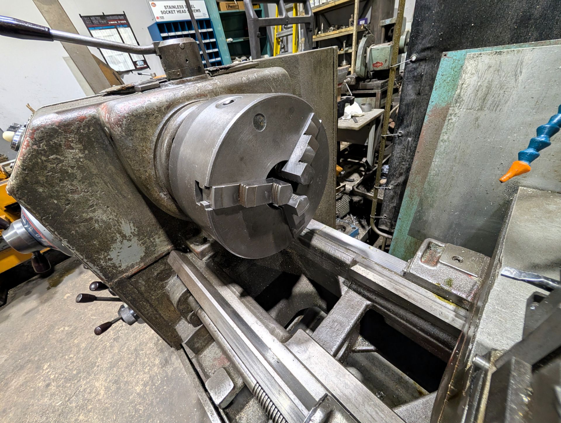 Howa Tool Pot HOWA SANGYO 430X1500 LATHE, 3-JAW CHUCK, TAILSTOCK, TOOL POST, STEADY ...