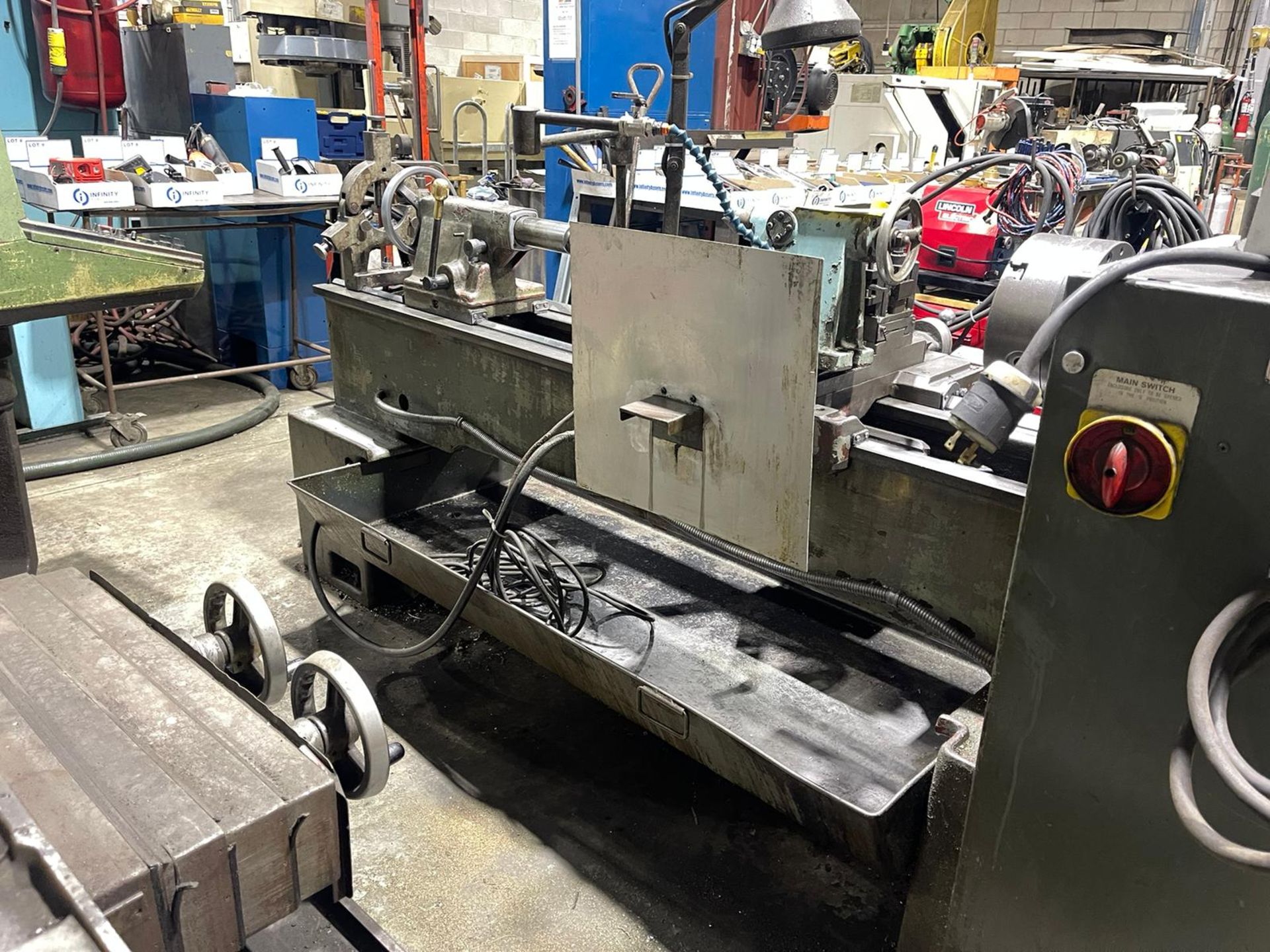 Howa Tool Pot HOWA SANGYO 430X1500 LATHE, 3-JAW CHUCK, TAILSTOCK, TOOL POST, STEADY ...