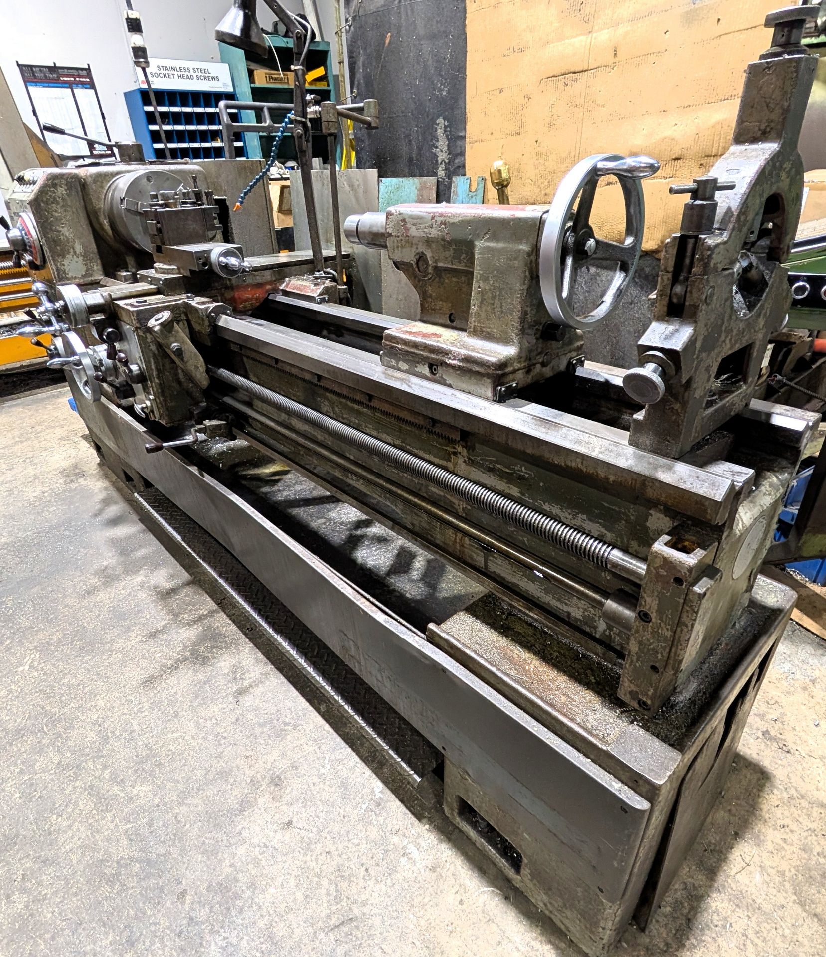 Howa Tool Pot HOWA SANGYO 430X1500 LATHE, 3-JAW CHUCK, TAILSTOCK, TOOL POST, STEADY ...