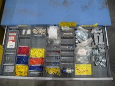 Contents of drawer various electrical connections