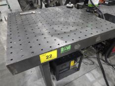STEEL WELDING FIXTURE TABLE (THE AGGREGATE BIDS ON THIS LOT PLUS LOTS 20 AND 21 MUST BE HIGHER