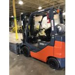 2024 TOYOTA 50-8FGCU25 LPG Tire Forklift with Clamp attachment, 5,000 lb capacity, FSV mast, 189"