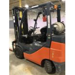 2024 TOYOTA 50-8FGCU30 LPG Forklift, 5,120 lbs. capacity, FSV mast, side shift, 187" max. height,