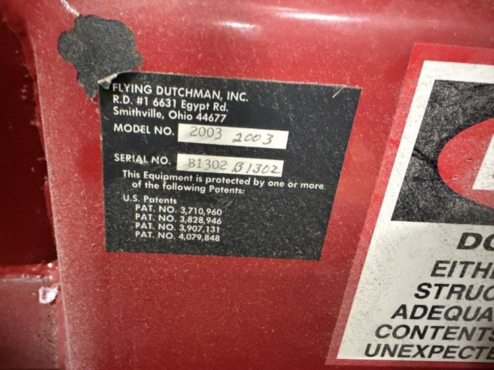 BROCK/FLYING DUTCHMAN 8 UNIT INDOOR BULK MATERIAL STORAGE AND HANDLING SYSTEM - Image 4 of 9