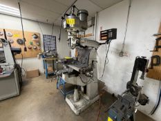 BRIDGEPORT VERTICAL MILLING MACHINE, 2HP, ANILAM 2-AXIS DRO, 9" X 42" TABLE, SPEEDS TO 4,200 RPM,
