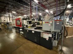 310 TON CINCINNATI MILACRON MAXIMA MODEL MM310-26 HORIZONTAL PLASTIC INJECTION MOLDING MACHINE