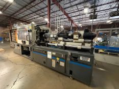 300 TON CINCINNATI MILACRON MODEL VT 300-21 HORIZONTAL PLASTIC INJECTION MOLDING MACHINE WITH 21OZ