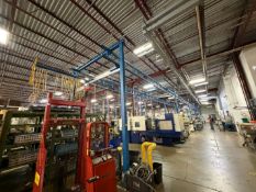 GORBEL FREE STANDING CRANE SYSTEM, APPROX. 120'L TOTAL LENGTH X 12'W X 18'H, 1,000KG CAP. CM