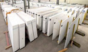 PARTIAL VIEW OF (3,000+) QUARTZ SLABS (NOTE: TO BE SOLD IN INDIVIDUAL LOTS)