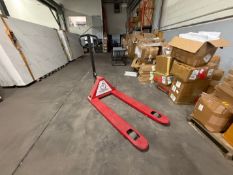 5,500LB CAP. PALLET JACK (LOCATED AT 150 NORFINCH DR., UNIT 1, NORTH YORK, ON) (NOTE: SUBJECT TO