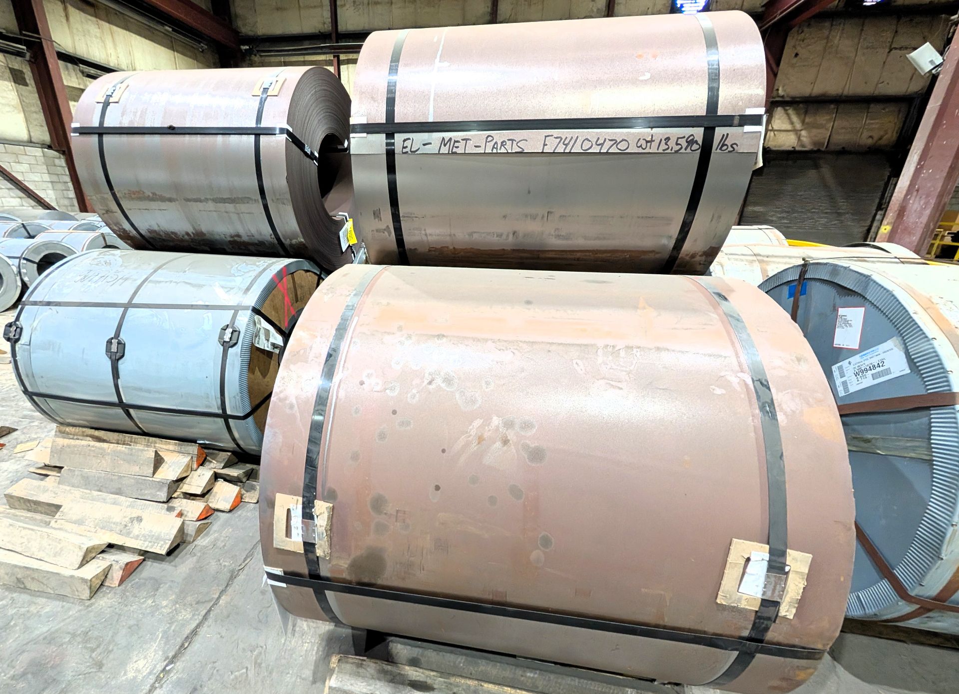 PARTIAL VIEW OF 1,700,000lbs+ Full Size & Slit Electrical Steel Coils