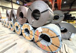 SOLD ON DAY 2 - PARTIAL VIEW OF 1,700,000lbs+ Full Size & Slit Electrical Steel Coils   LINK TO