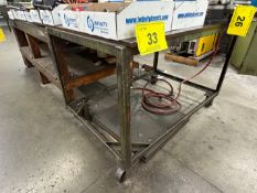 STEEL PLATE AND STEEL CARTS 47" X 47" X 1/2", (2) 24" X 24" X 1/2" PLATES