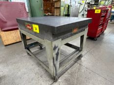 RAHN 36" X 48" X 3-1/4" GRANITE SURFACE PLATE W/ CART AND COVER