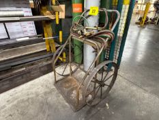 DUAL TANK CART W/ CABLES, REGULATOR, TORCH (NO TANKS)