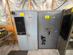 LOT (3) 2-DOOR CABINETS W/ CONTENTS AND FILE CABINET
