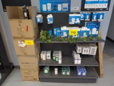 Lot of switches, dimmers, receptacles, wall plates, occupancy sensors, 1" steel conduit bender.