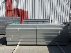 3 LIFTS OF ASSORTED GALVANIZED SLOTTED TRACK. (186 PCS.) 2.5 IN. X 6 IN. X 10 FT., (230 PCS.) 3 5/