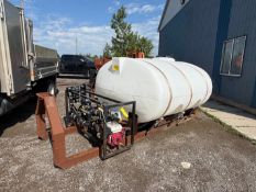 COMMERCIAL SKID-MOUNTED LIQUID ANTI-ICING BRING SPRAYER SYSTEM, 1,000GAL TANK, GAS POWRED HONDA
