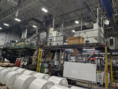 UTECO Blenda flexographic printing press, 1500 mm width, five complete printing stations, 2016