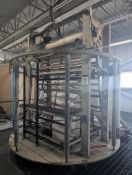 WINDMÖLLER & HÖLSCHER oscillating nip assembly for blown film, with driven nip rolls, collapsing