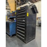 Assorted Mill & Lathe Tooling W/ 12-Drawer Modular Cabinet