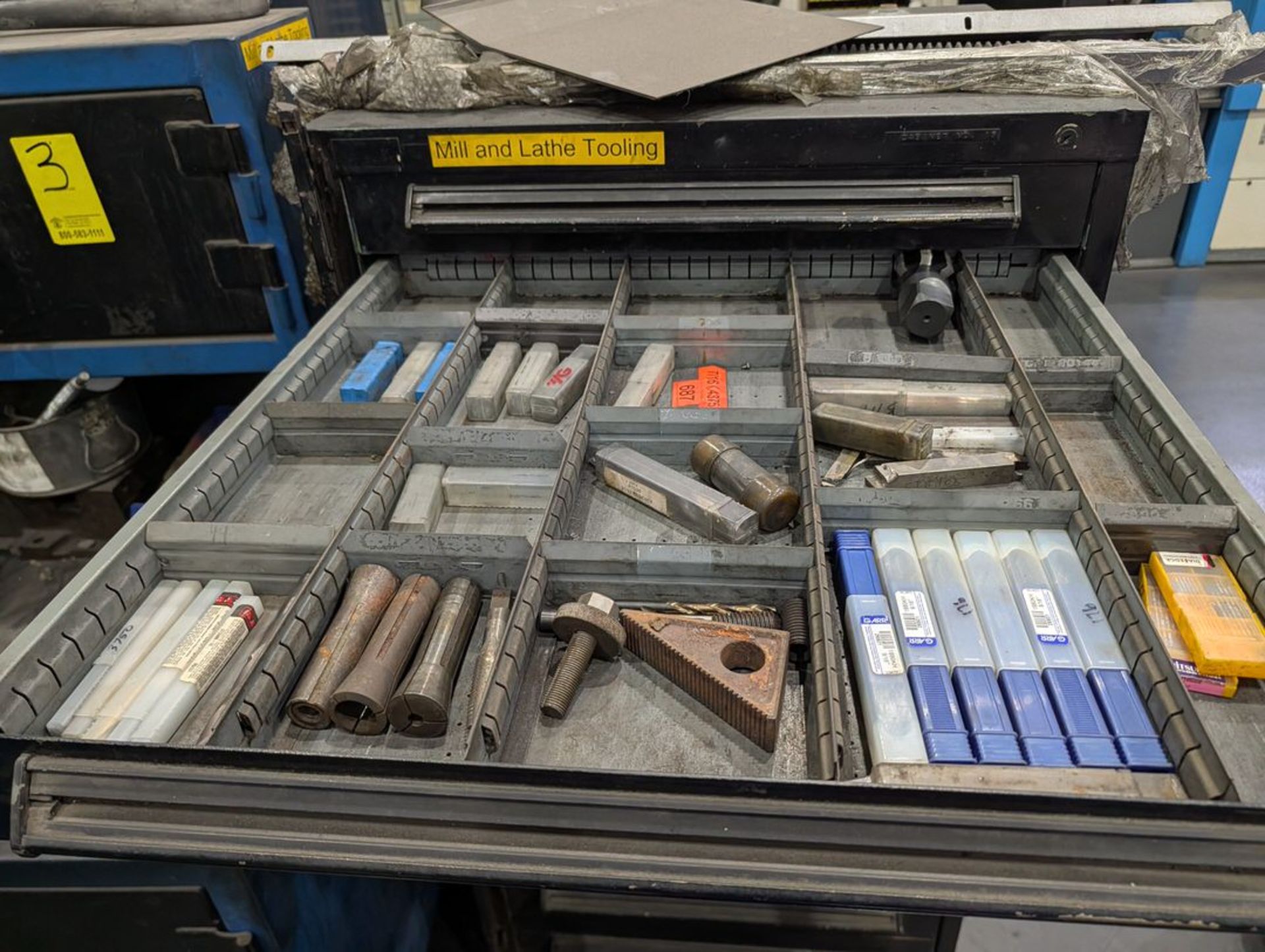 Assorted Mill & Lathe Tooling W/ 12-Drawer Modular Cabinet - Image 5 of 31
