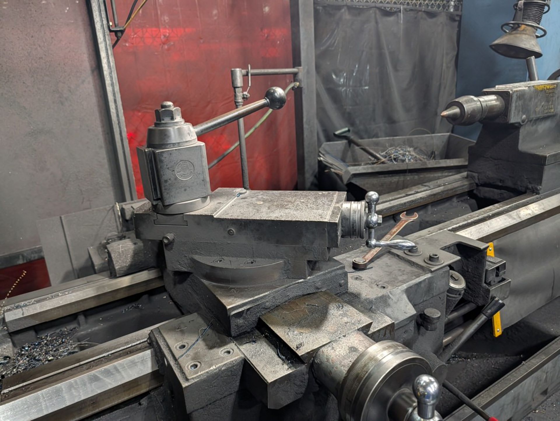 Hwacheon Manual Lathe Apprx. 20" 3-Jaw Chuck, Apprx. 76" distance between centers, , Apprx. 24-26" - Image 7 of 16
