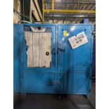 Stronghold 2-Door Material Locker 72" x 24" x 77-1/2"H; W/ Lathe & some Mill tooling