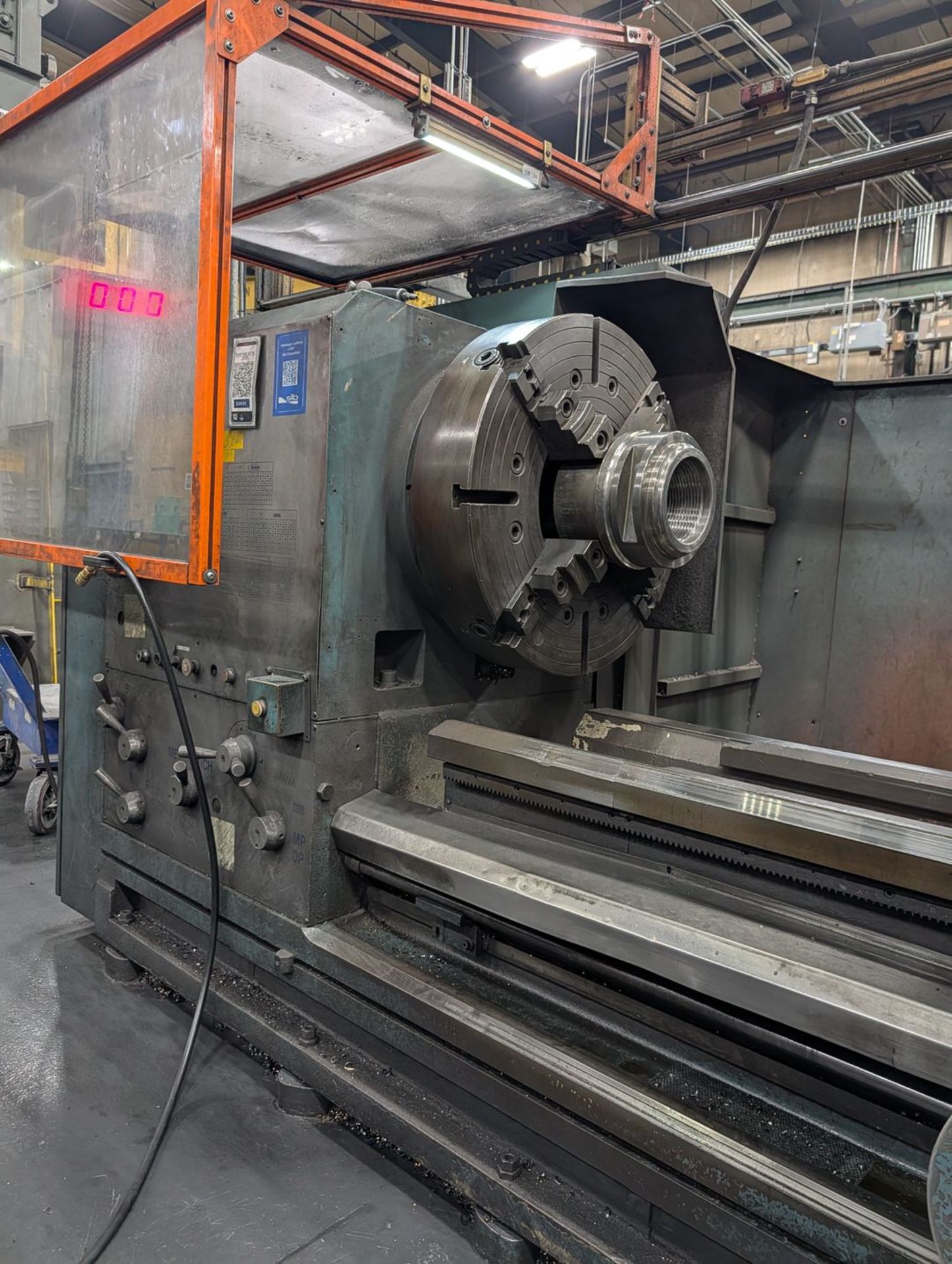 2009 Kuraki PA3512030 Manual Lathe 28" 4-Jaw Chuck; 460/3/60; Apprx. 120" distance between - Image 3 of 17
