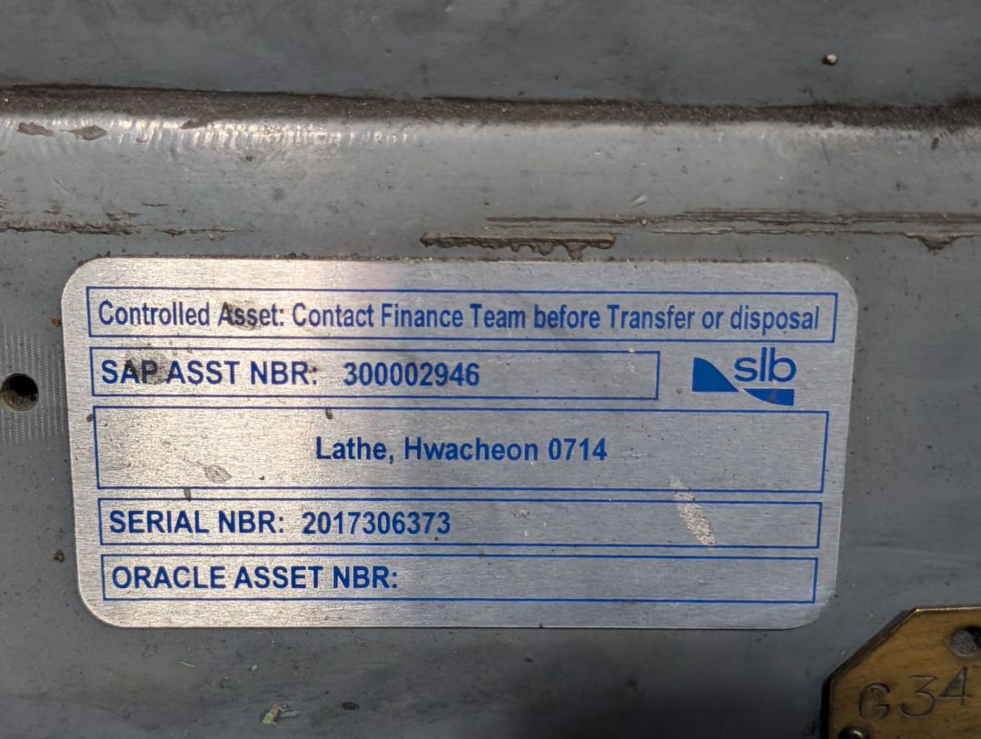 Hwacheon Manual Lathe Apprx. 20" 3-Jaw Chuck, Apprx. 76" distance between centers, , Apprx. 24-26" - Image 10 of 16