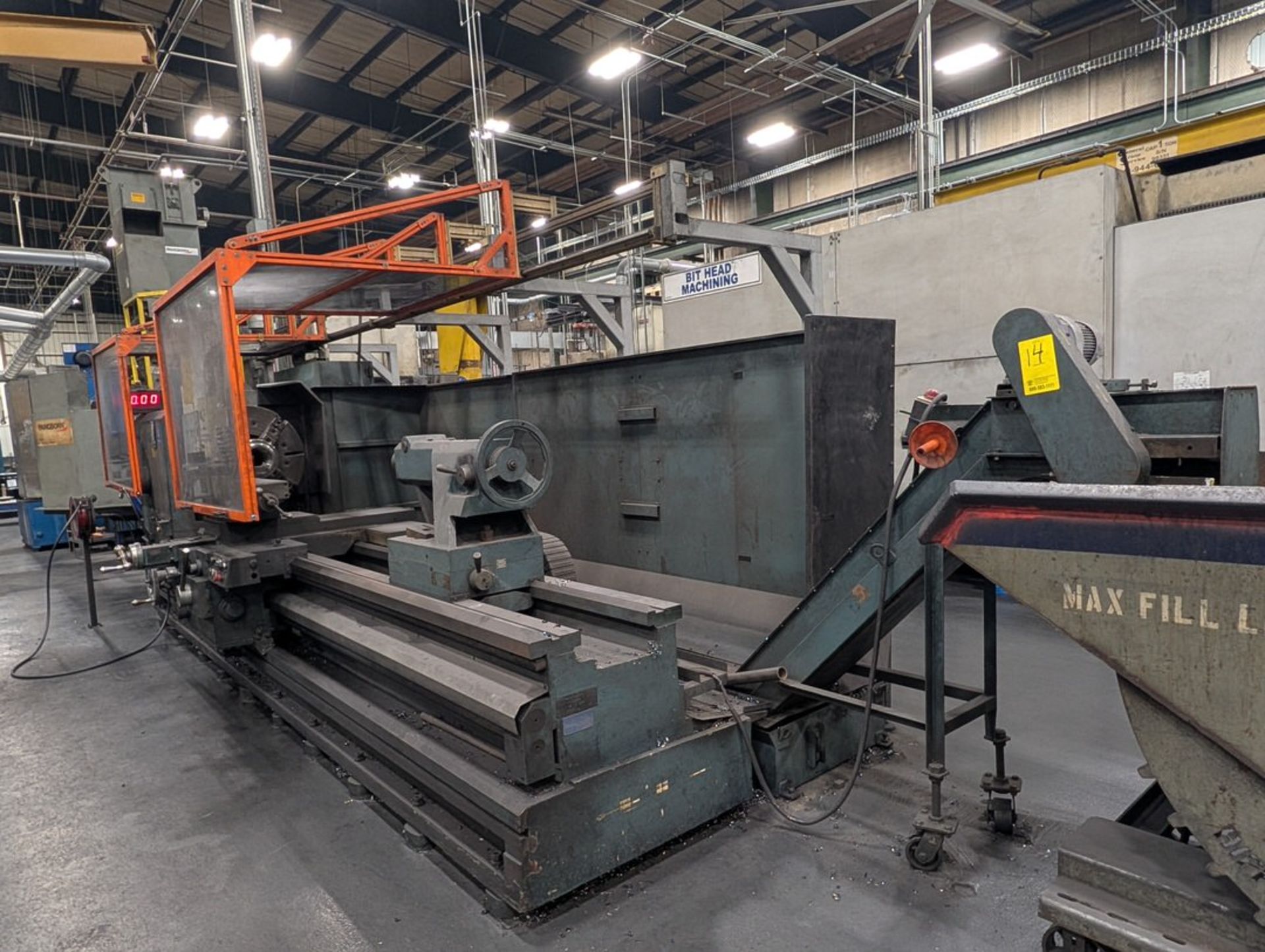 2009 Kuraki PA3512030 Manual Lathe 28" 4-Jaw Chuck; 460/3/60; Apprx. 120" distance between - Image 2 of 17