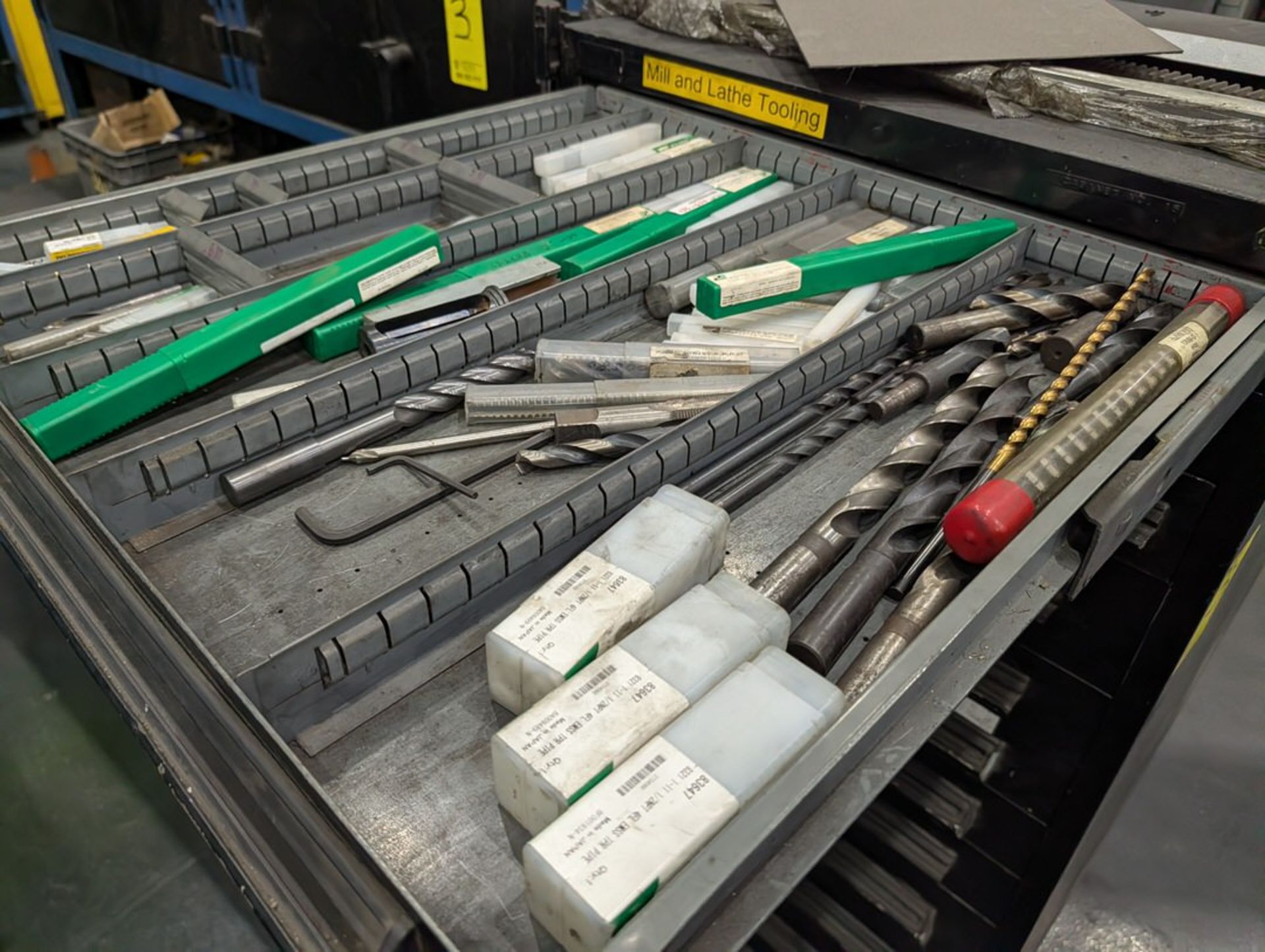 Assorted Mill & Lathe Tooling W/ 12-Drawer Modular Cabinet - Image 3 of 31