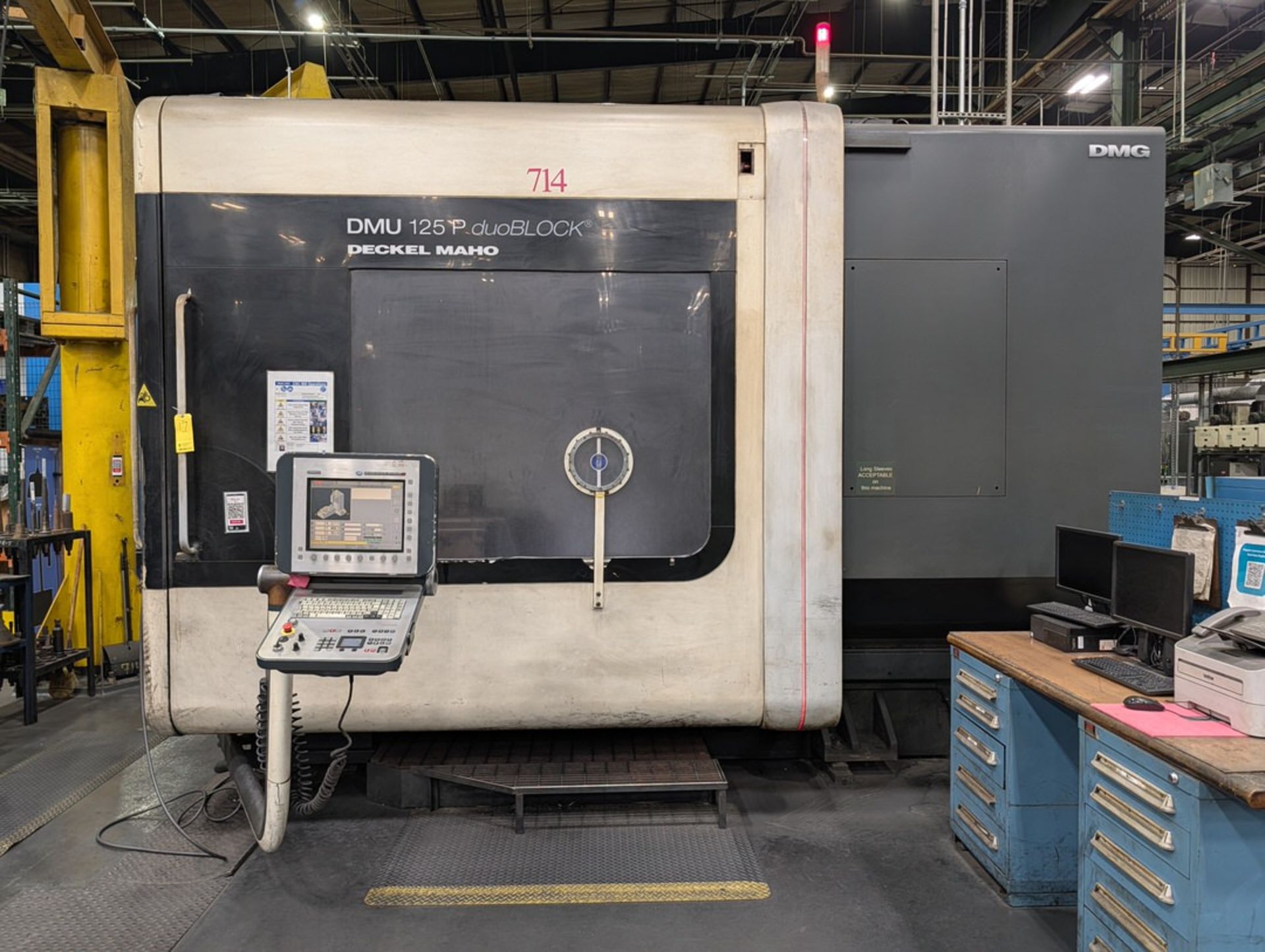 2009 DMG Mori DMU 125 P 5-Axis CNC Machining Center 230/3/60; W/ Heidenhain MillPlus iT Control