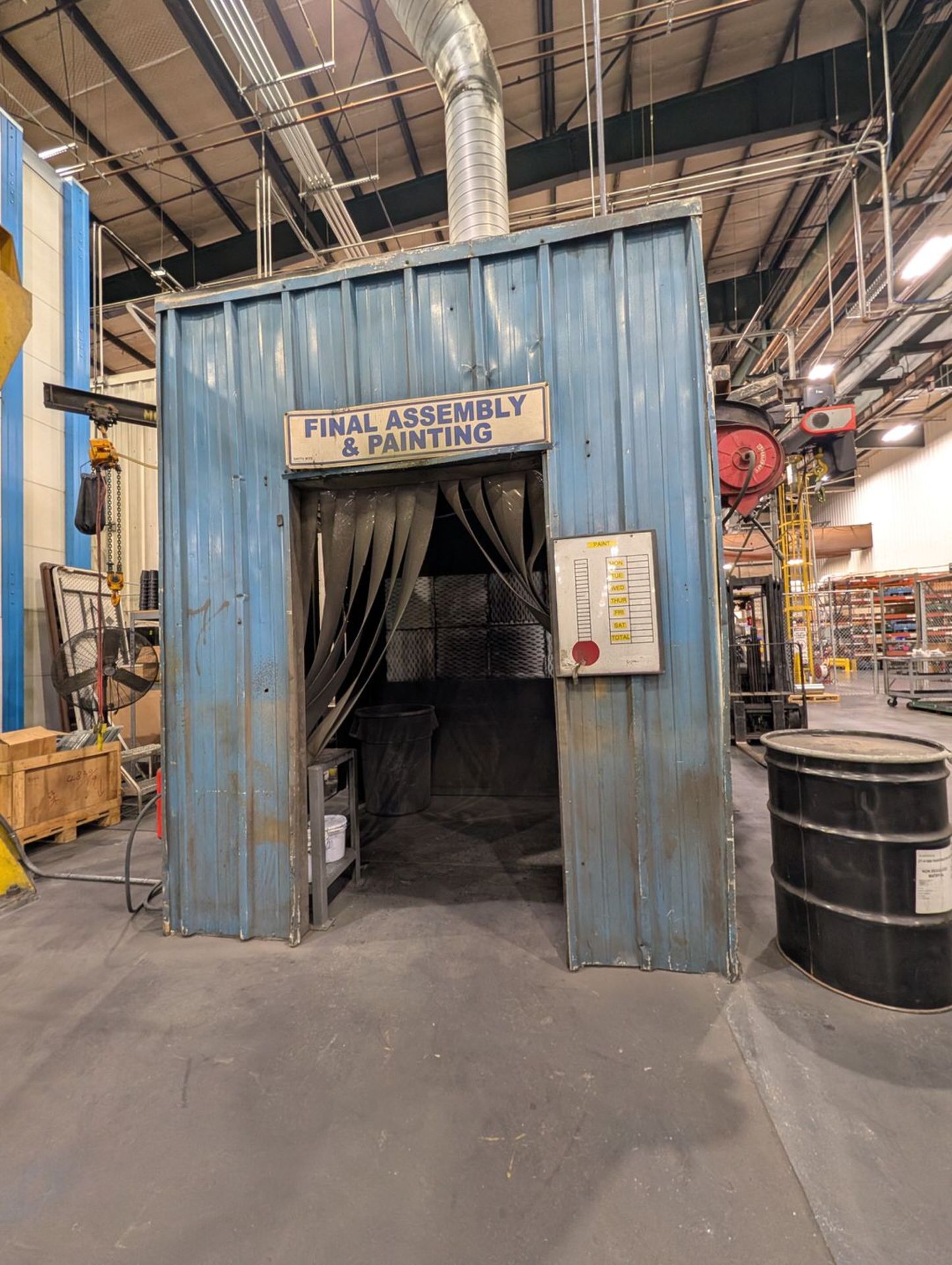Sherwin Williams Paint Booth 10'8" x 8'4" x 10'3-1/2"H (Booth Only-Monorail Excluded) - Image 3 of 10
