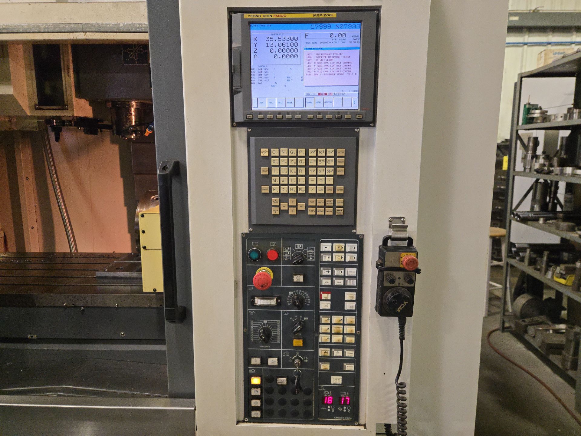 2010 YCM MV106A VMC w/ 30 Slot ATC, Yeong Chin Fanuc MXP-200i Controller - Image 14 of 15