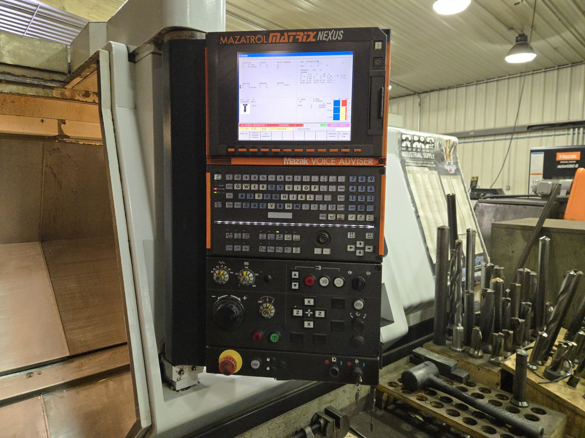 2008 Mazak Quick Turn Nexus 350-II CNC Lathe w/ 12 Slot Turret, Tailstock, Mazatrol Matrix Nexus - Image 14 of 17