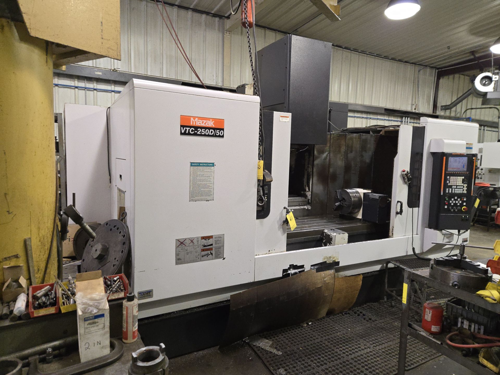 2007 Mazak VTC-2500/50 VMC w/ Renishaw TS27R Tool Probe, Mazatrol 640MV Controller