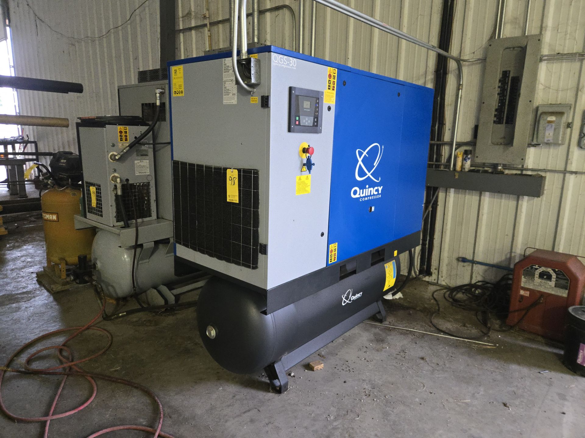 Quincy QGS-30 Air Compressor w/ Tank - Image 2 of 3