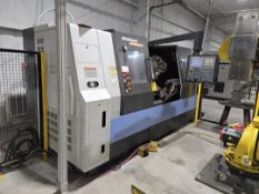 2012 Doosan Puma 400C CNC Lathe w/ Tailstock and Indexer, 12 Slot Turret, LNS Conveyor, 3-Jaw Chuck,